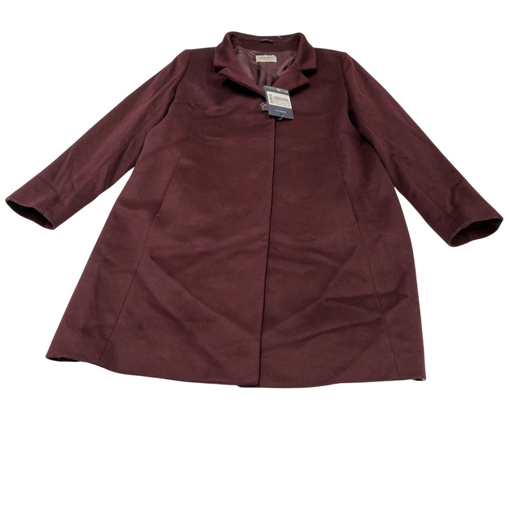 Cinzia Rocca Icons Coat Wool Cashmere Blend Dark Purple 16 Professional Classic - Picture 12 of 16